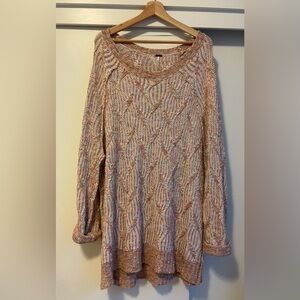 Free People Long Cable Knit Sweater